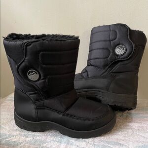 Black Winter Boots with Fur Lining